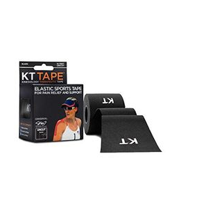 KT Tape Elastic Sports Kinesiology Therapeutic Tape - Uncut BLACK 10 yd