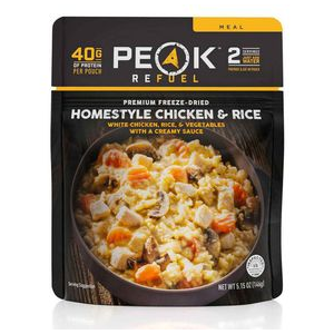 Peak Refuel Homestyle Chicken Rice Freeze Dried Meal 2 Serving