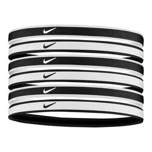 Nike Swoosh Sport Headband - Women's White / Black / White One Size 6 Pack