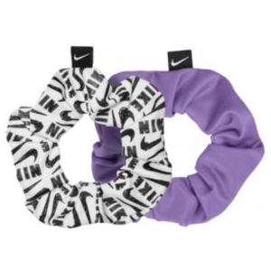 Nike Gathered Hair Ties - 2 Pack Violet Star / White / White One Size