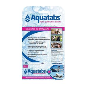 MSR Aquatabs Water Purification Tablet - 30 Count ONECOLOR 30 Pack