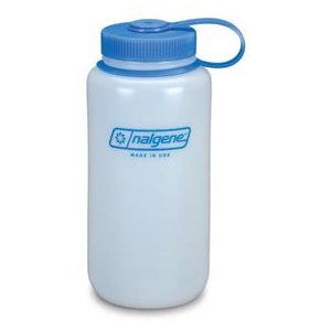Nalgene Wide Mouth HDPE Water Bottle Marshmallow Thin Stripe 1 QT