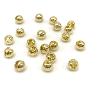 Hareline Plummeting Tungsten Bead 20 Pack GOLD 1/8" 3.3 mm