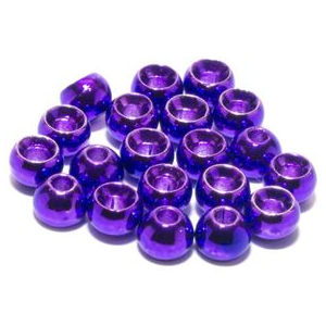 Hareline Plummeting Tungsten Bead 20 Pack Metallic Purple 3/32" 2.3 mm