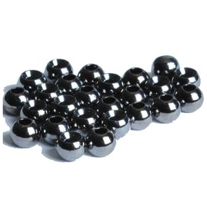 Hareline Plummeting Tungsten Bead 20 Pack Black Nickel 5/32" 3.8 mm