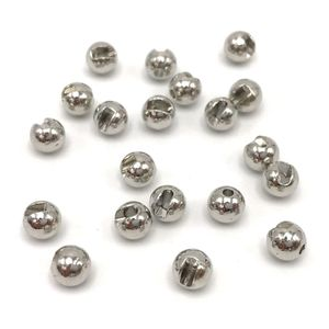 Hareline Slotted Tungsten Beads SILVER 7/64" 2.8 mm