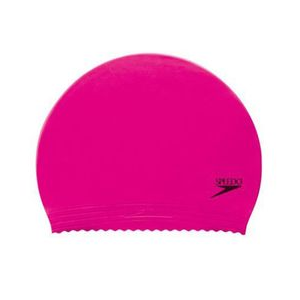 Speedo Jr. Solid Latex Swim Cap - Kids' Hot Pink One Size