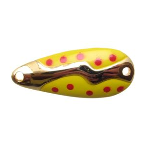 Acme Kamlooper Spoon Fishing Lure Yellow Red Dot Gold 3/4 OZ 2-3/8"