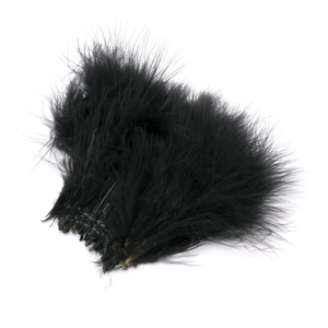 Hareline Marabou Strung Blood Quills BLACK