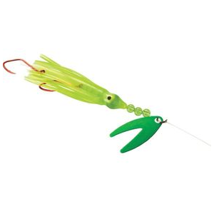 Lake Shore Tackle Spinner Squid Green Glow 2"