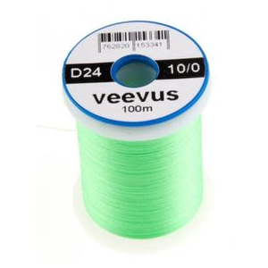 Hareline Veevus Fly Thread Fluorescent Green 12/0