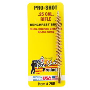 Pro-Shot .25CAL Rifle Benchrest Brush 8 x 32 Thread Bronze 25 Cal