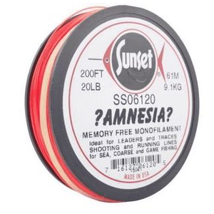 Sunset Amnesia Shooting Monofilament Fishing Line Flourescent / Red 12 LB 200'