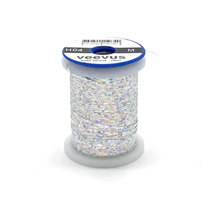 Hareline Veevus Holographic Tinsel Fly Tying Material SILVER M