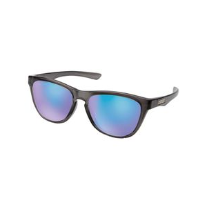 Suncloud Topsail Sunglasses Crystal Silver Black / Blue Mirror Polarized