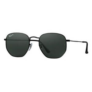 Ray-Ban Hexagonal Flat Lenses Sunglasses Black Polarized