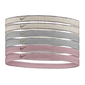 Nike Swoosh Sport Headband - Women's Light Bone / Light Smoke Grey / Pink Glaze One Size 6 Pack