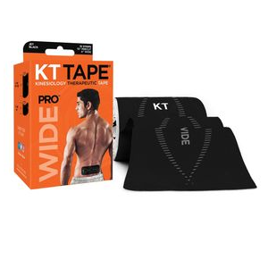 KT Tape Pro Wide 10 Strip 10" Precut Jet Black 10 Strips