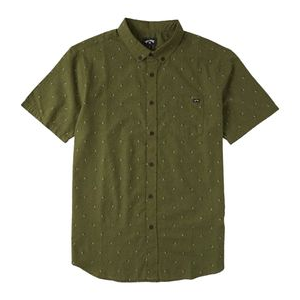 Billabong All Day Jacquard Short Sleeve Shirt - Men's MILITARY S