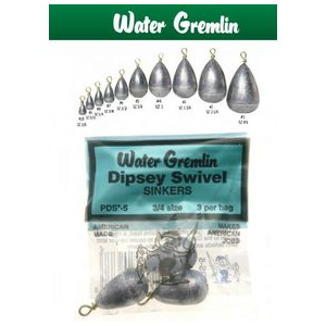 Water Gremlin Snap-loc Dipsey Swivel Sinker Selector 4 3 Piece