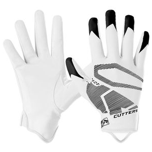 Cutters Rev Pro 4.0 Solid Football Receiver Glove - Men's White L