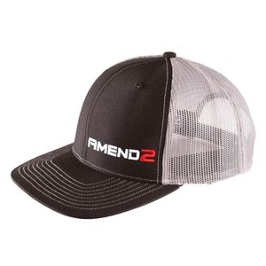 Amend2 Logo Premium Snapback Hat ADJSTBLE Black / Chrome