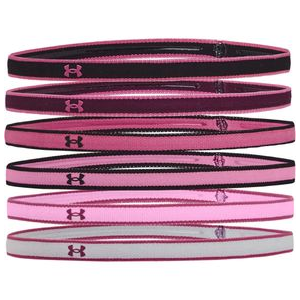 Under Armour Mini Headband Women's (6 Pack) Black / Polaris Purple / Pink Quartz One Size