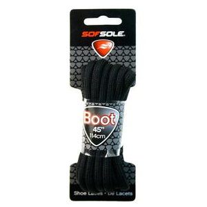 Sof Sole Waxed Boot Lace BLACK 72"