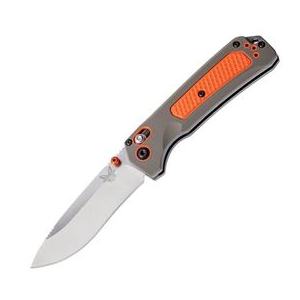 Benchmade 15061 Grizzly Ridge Fine Edge Knife Orange Grey SATIN CPM-S30V STUD