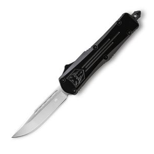 Cobratec Small FS-3 Tanto Knife Black Steel D2 NON-SERRATED
