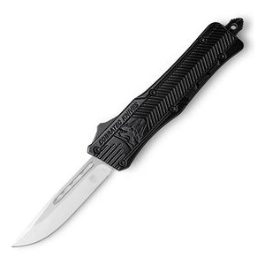 Cobratec Small CTK-1 Stonewash Knife Black Steel D2 NON-SERRATED