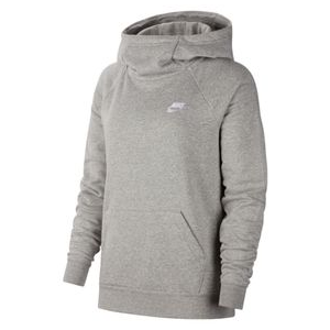 Nike Essential Funnel-Neck Fleece Hoodie - Women's Dark Grey Heather / White XL
