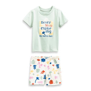 The North Face Cotton Summer Set - Toddler Vintage White Song Lines Print 3T
