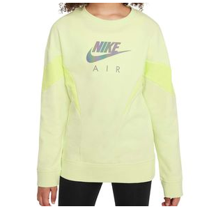 Nike Air French Terry Sweatshirt - Girls' Lime Ice / Light Lemon Twist XL
