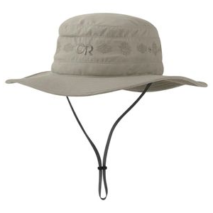 Outdoor Research Solar Roller Sun Hat - Women's Khaki-Rice Embroidery L