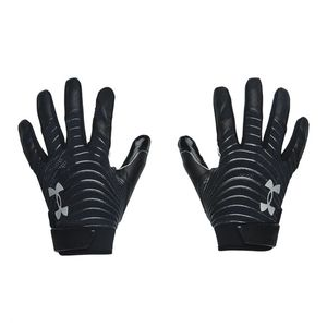 Under Armour Blur Football Gloves - Men's Black / Metallic Silver M