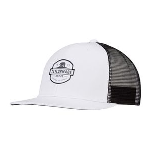 TaylorMade California Trucker Flatbill Hat White / Black One Size