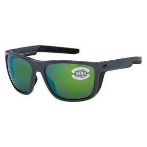 Costa Del Mar Ferg Polarized Sunglasses Shiny Gray / Green Mirror 580G Polarized