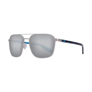 Costa Del Mar Wader Sunglasses Brushed Silver / Gray Silver Mirror 580G Polarized