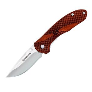 Remington Heritage Folding Knife Wood Satin 420J2 NON-SERRATED