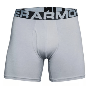 Under Armour Charged Cotton Boxerjock - Men's Mod Gray Medium Heather / Mod Gray Medium Heather XXL 6" Inseam 3 Pack