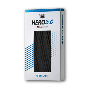 ECD Hero 3.0 Lacrosse Mesh Stringing Piece Black Semisoft