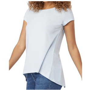 tentree Goji Tee - Women's Skyway Blue Micro Stripe XS