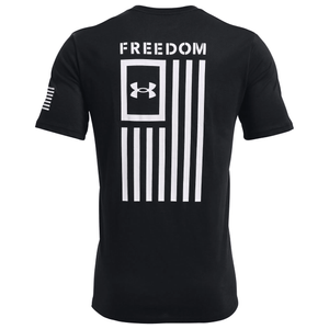 Under Armour Freedom Flag T-Shirt - Men's Black / White XXL