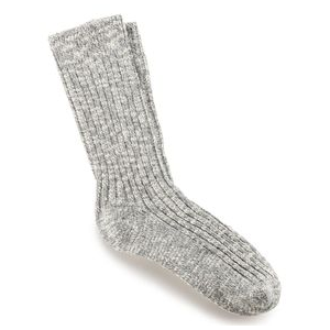 Birkenstock Cotton Slub Sock - Women's Gray / White M