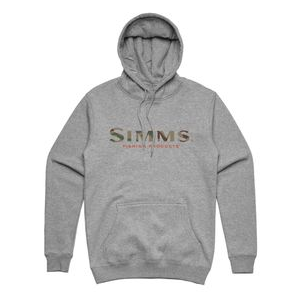 Simms Logo Hoodie - Men's Steel Medium Heather Xl