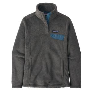 Patagonia Re-tool Snap-t Fleece Pullover - Women's Feather Grey / Ink Black X-Dye W / Abalone Blue S