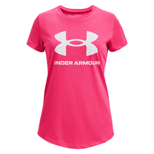 Under Armour Sportstyle Graphic Short Sleeve - Girls' Gala / White XL