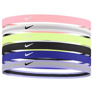 Nike Swoosh Sport 2.0 Headbands 6 Pack - Girls' Pink Foam / White / Lime Ice One Size 6 Pack