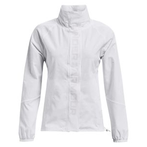 Under Armour Rush Woven Full-Zip Hooded Jacket - Women's White / Halo Gray M